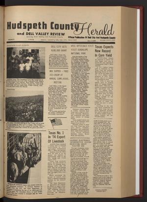 Primary view of object titled 'Hudspeth County Herald and Dell Valley Review (Dell City, Tex.), Vol. 19, No. 49, Ed. 1 Friday, August 8, 1975'.