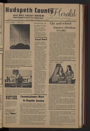 Primary view of object titled 'Hudspeth County Herald and Dell Valley Review (Dell City, Tex.), Vol. 18, No. 32, Ed. 1 Friday, April 12, 1974'.
