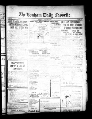 Primary view of object titled 'The Bonham Daily Favorite (Bonham, Tex.), Vol. 26, No. 139, Ed. 1 Monday, December 17, 1923'.