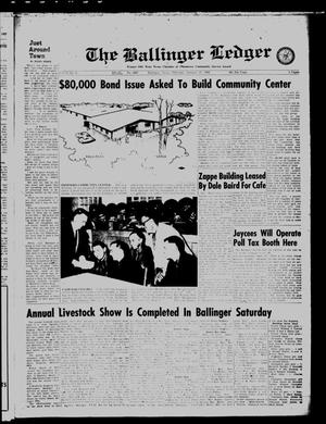Primary view of object titled 'The Ballinger Ledger (Ballinger, Tex.), Vol. 75, No. 31, Ed. 1 Thursday, January 25, 1962'.