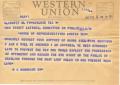 Primary view of [Telegram from W. C. Hambrick, February 8, 1953]
