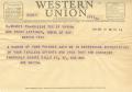 Thumbnail image of item number 1 in: '[Telegram from Joe Smith, May 21, 1953]'.