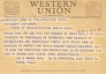 Letter: [Telegram from Ira E. Woods, B. W. Armistead, and Glenn S. Burke,  Fe…