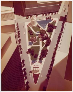 Primary view of object titled '[Aerial View of Thanks-Giving Square Model, Number 1]'.