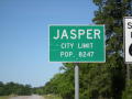 Photograph: [Sign at Jasper City Limits]