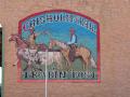 Photograph: Chisholm Trail Trad'in Post, mural in Meridian