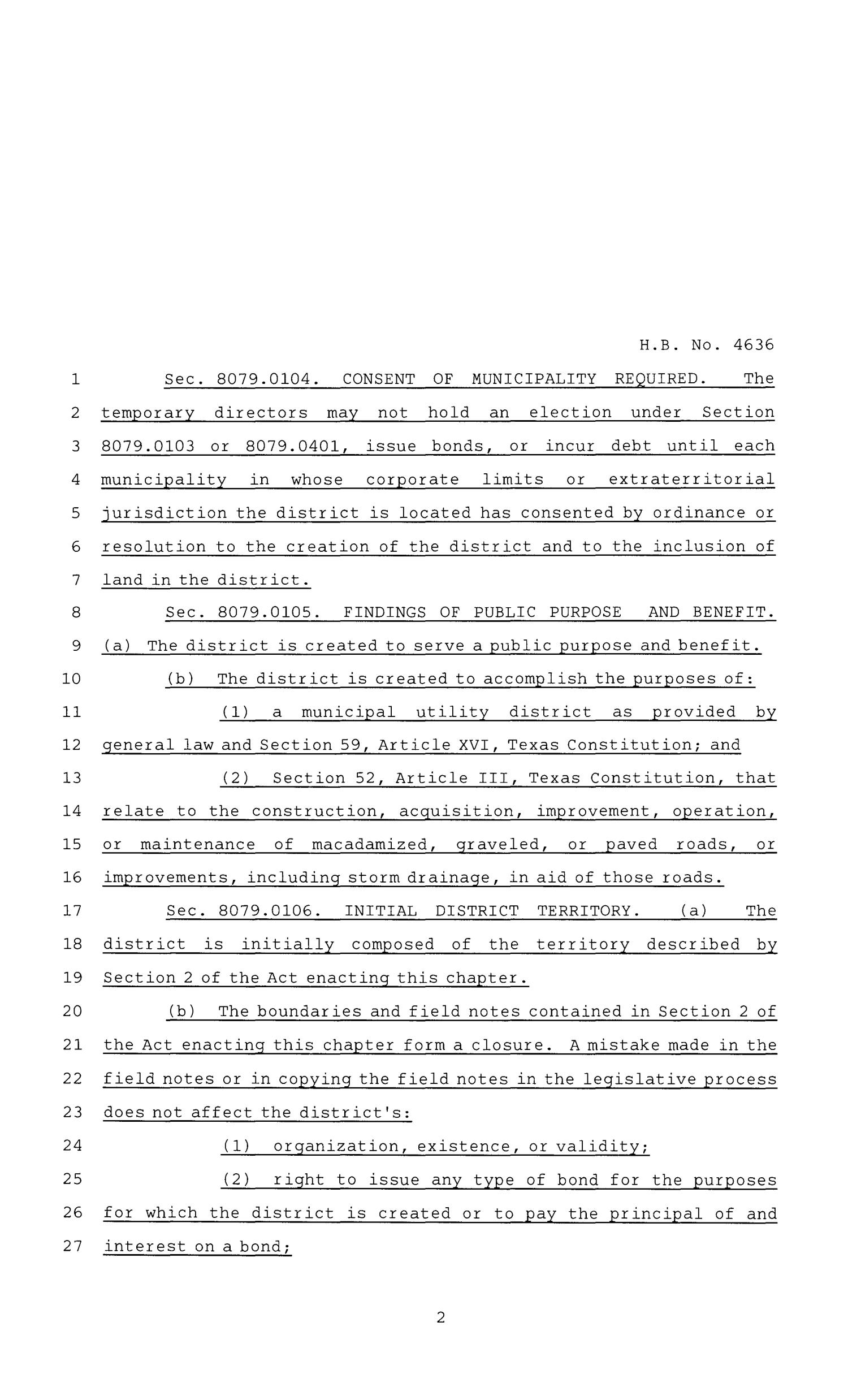86th Texas Legislature, Regular Session, House Bill 4636, Chapter 549
                                                
                                                    [Sequence #]: 2 of 14
                                                