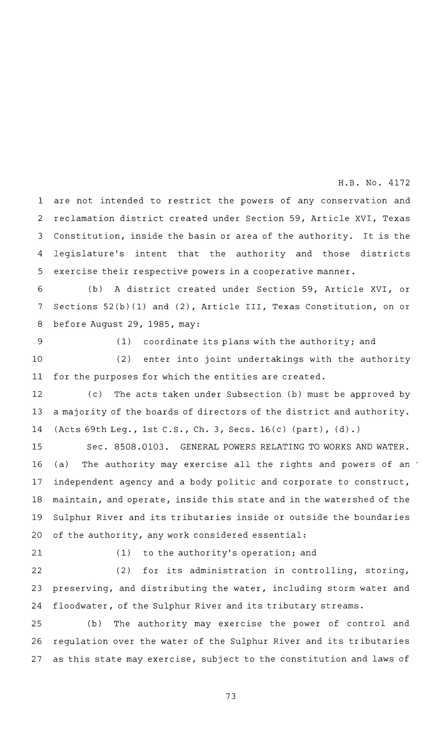 86th Texas Legislature, Regular Session, House Bill 4172, Chapter 468
                                                
                                                    [Sequence #]: 73 of 192
                                                