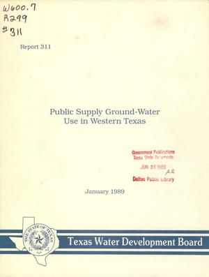 Primary view of object titled 'Public Supply Ground-Water Use in Western Texas'.