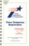 Primary view of Texas Temporary Registration, December 1999