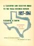 A Classified and Selective Index to the Texas Business Review 1927-1961