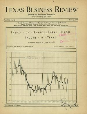 Primary view of object titled 'Texas Business Review, Volume 14, Issue 12, January 1941'.