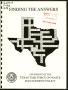 Report: Finding the Answers: 1989 Report of the Texas Task Force on Waste Man…