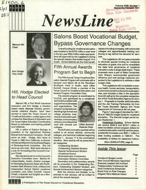 NewsLine, Volume 23, Number 1, October 1991