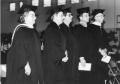 Photograph: Honorary degrees at a graduation- Gertrude Teter, Alma Haddick, Edna …