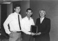 Photograph: Scott Townsend receives award from Young Democrats, Mitch Jackson, le…