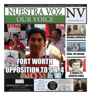 Primary view of object titled 'Nuestra Voz (Fort Worth, Tex.), Vol. 3, No. 43, Ed. 1, June 2017'.