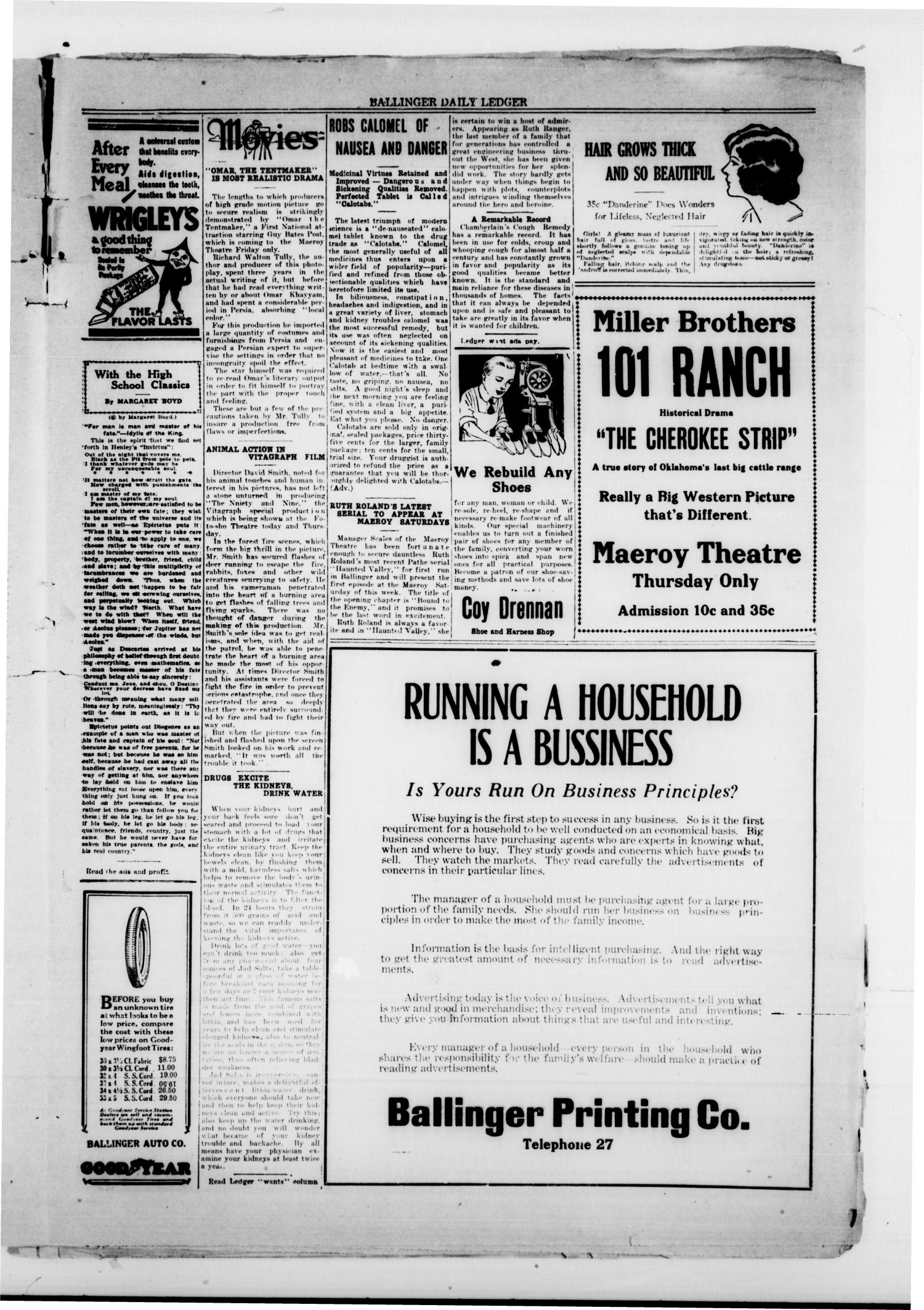 Ballinger Daily Ledger (Ballinger, Tex.), Vol. 18, No. 162, Ed. 1 Wednesday, October 17, 1923
                                                
                                                    [Sequence #]: 3 of 4
                                                