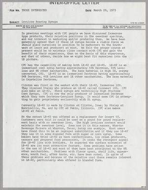 Primary view of object titled '[Letter from Robert C. Hanna to those interested, March 20, 1973]'.