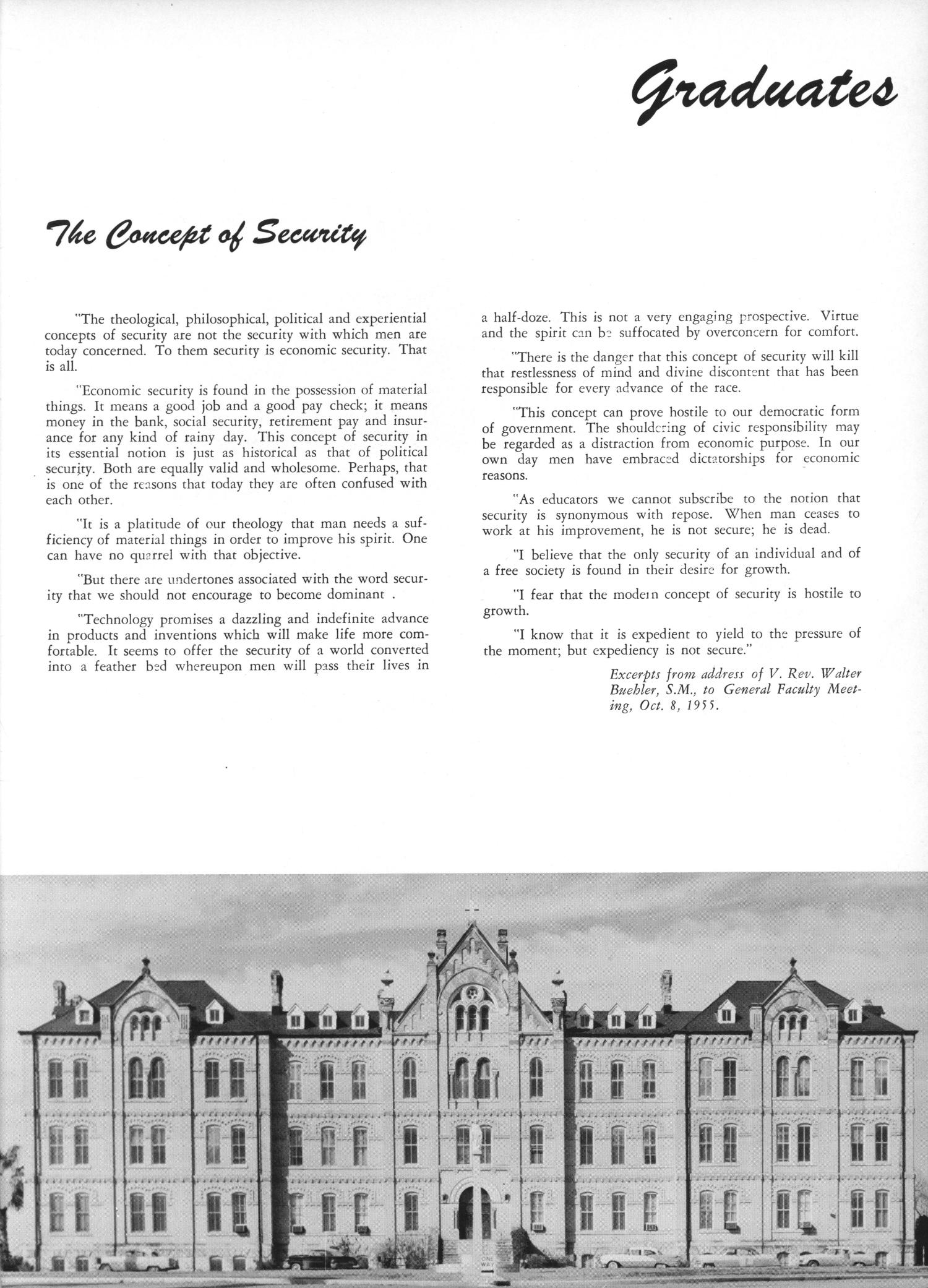 Diamondback, Yearbook of St. Mary's University, 1956
                                                
                                                    [Sequence #]: 31 of 184
                                                