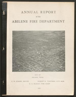 Primary view of object titled 'Abilene Fire Department Annual Report: 1961'.