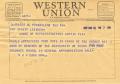 Letter: [Telegram from W. A. V. Cash, March 15, 1955]