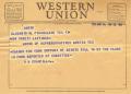 Letter: [Telegram from D. M. Cranfill, April 14, 1955]
