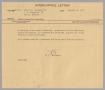 Letter: [Inter-Office Letter from H. L. Williams to Harris L. Kempner, I. H. …