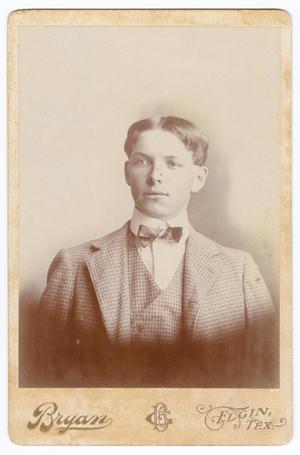 Primary view of object titled '[Unknown Young Man in Plaid Suit]'.