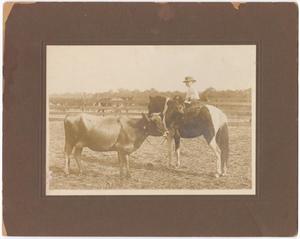 Primary view of object titled '[Byford Lee Winn Riding a Horse]'.