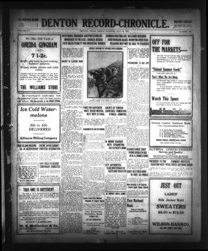 Primary view of object titled 'Denton Record-Chronicle. (Denton, Tex.), Vol. 15, No. 300, Ed. 1 Friday, July 30, 1915'.