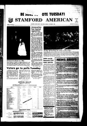 Primary view of object titled 'Stamford American (Stamford, Tex.), Vol. 65, No. 31, Ed. 1 Thursday, October 30, 1986'.