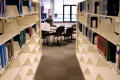 Thumbnail image of item number 1 in: '[Bookshelves in Research Park Library]'.