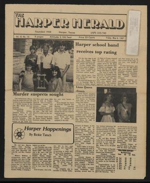 Primary view of object titled 'The Harper Herald (Harper, Tex.), Vol. 63, No. 19, Ed. 1 Friday, May 8, 1987'.