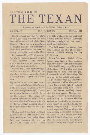 Primary view of object titled 'The Texan (U. S. S. Texas), Vol. 2, No. 2, Ed. 1 Friday, February 22, 1924'.