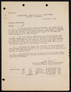 Primary view of object titled '[Memo regarding Christmas and New Years, 17 December 1928]'.