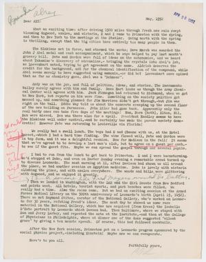 Primary view of object titled '[Letter from Dr. Chauncey D. Leake, May 1952]'.