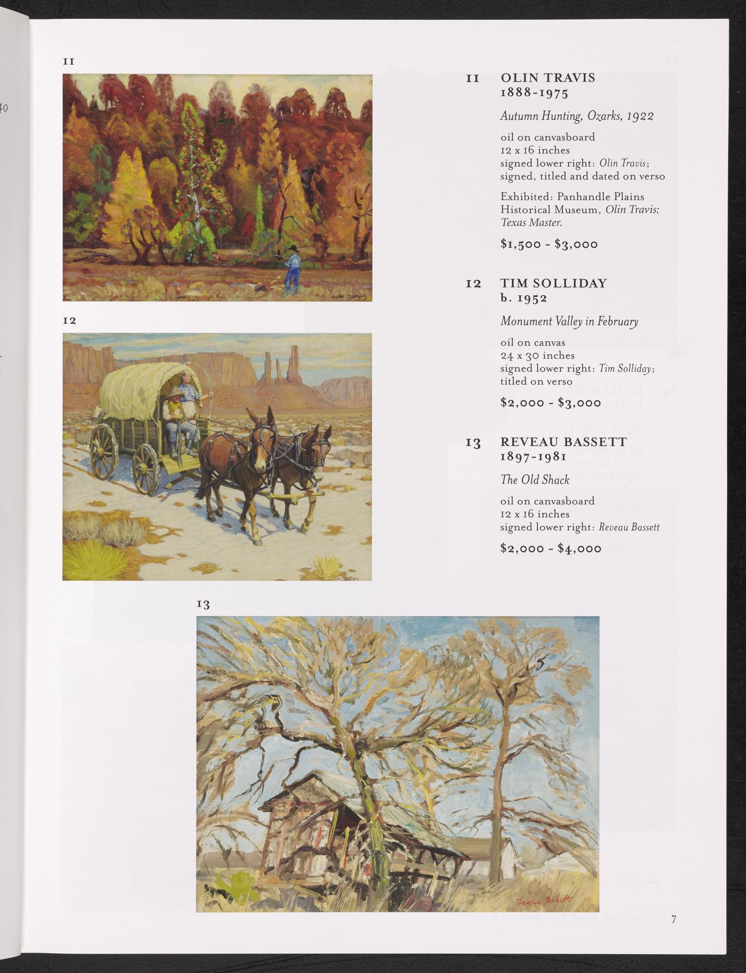 Catalog for David Dike Fine Art Texas Art Auction: 2011
                                                
                                                    7
                                                