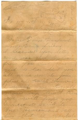 Primary view of object titled '[Letter to Esther Pennington from Catherine]'.