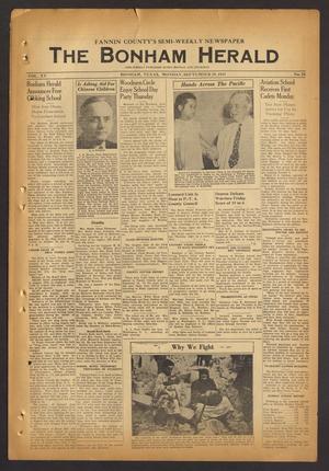 Primary view of object titled 'The Bonham Herald (Bonham, Tex.), Vol. 15, No. 15, Ed. 1 Monday, September 29, 1941'.