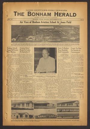 Primary view of object titled 'The Bonham Herald (Bonham, Tex.), Vol. 15, No. 11, Ed. 1 Monday, September 15, 1941'.