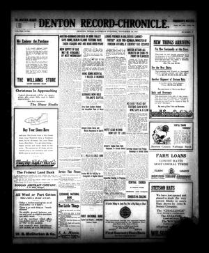 Primary view of object titled 'Denton Record-Chronicle. (Denton, Tex.), Vol. 18, No. 77, Ed. 1 Saturday, November 10, 1917'.