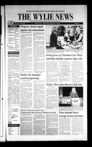 Primary view of object titled 'The Wylie News (Wylie, Tex.), Vol. 52, No. 25, Ed. 1 Wednesday, November 18, 1998'.