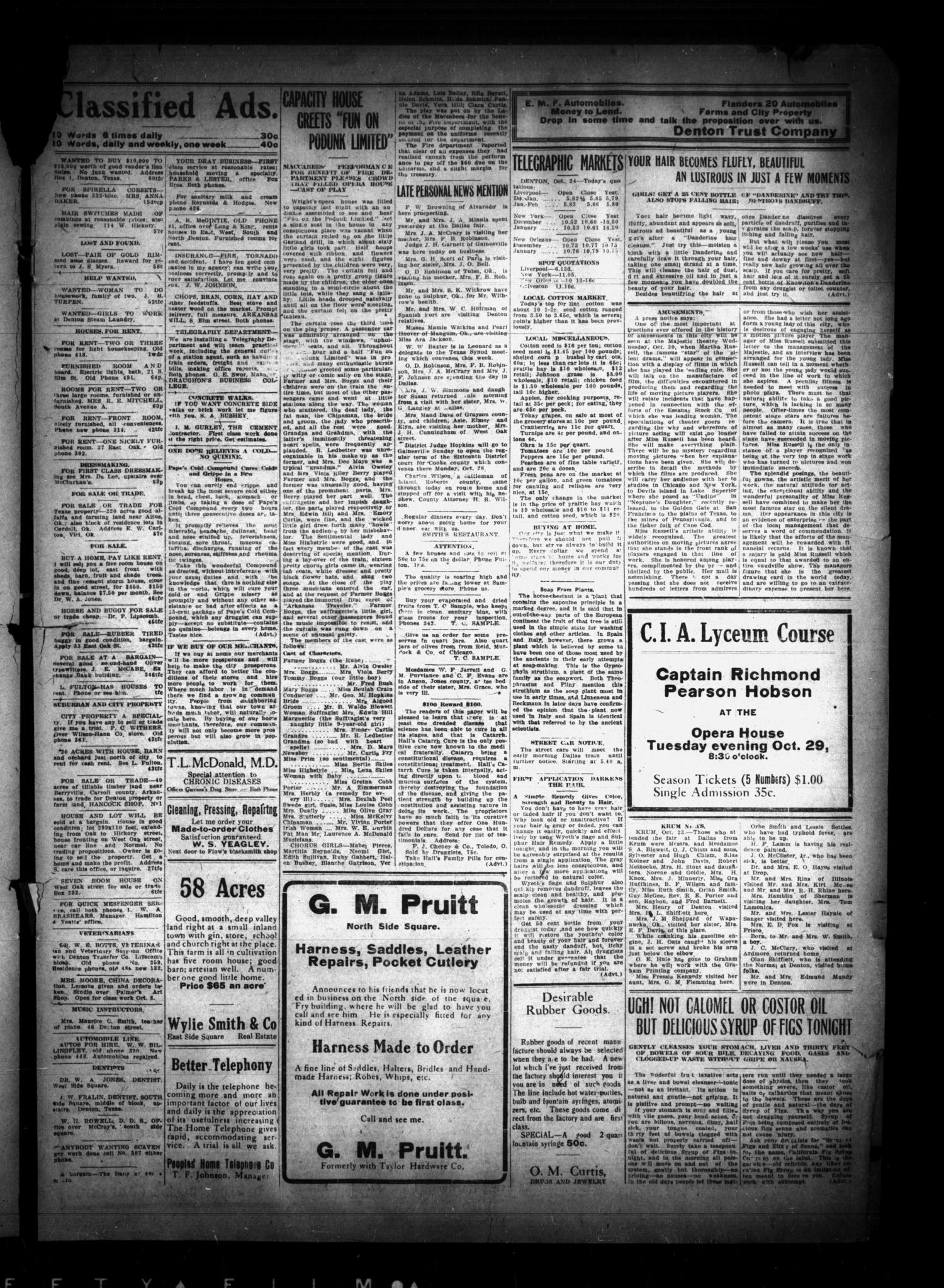 Record and Chronicle. (Denton, Tex.), Vol. 13, No. 61, Ed. 1 Thursday, October 24, 1912
                                                
                                                    [Sequence #]: 3 of 4
                                                
