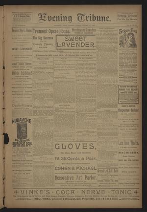 Primary view of object titled 'Evening Tribune. (Galveston, Tex.), Vol. 10, No. 72, Ed. 1 Saturday, January 25, 1890'.