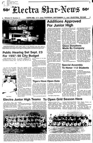 Primary view of Electra Star-News (Electra, Tex.), Vol. 91, No. 4, Ed. 1 Thursday, September 11, 1997