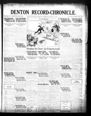 Primary view of object titled 'Denton Record-Chronicle. (Denton, Tex.), Vol. 20, No. 262, Ed. 1 Tuesday, June 15, 1920'.