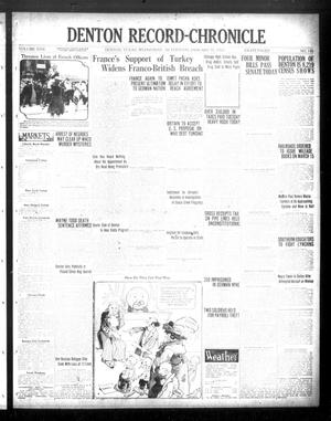 Primary view of object titled 'Denton Record-Chronicle (Denton, Tex.), Vol. 22, No. 146, Ed. 1 Wednesday, January 31, 1923'.