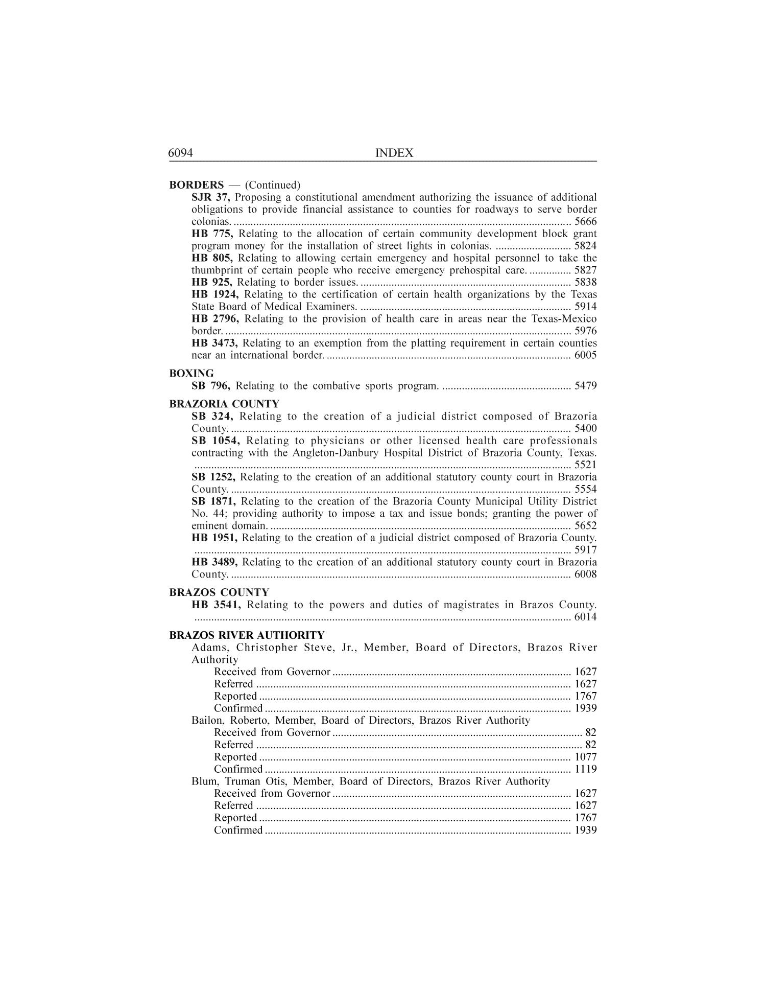 Journal of the Senate, Regular Session of the Seventy-Ninth Legislature of the State of Texas, Volume 6
                                                
                                                    6094
                                                