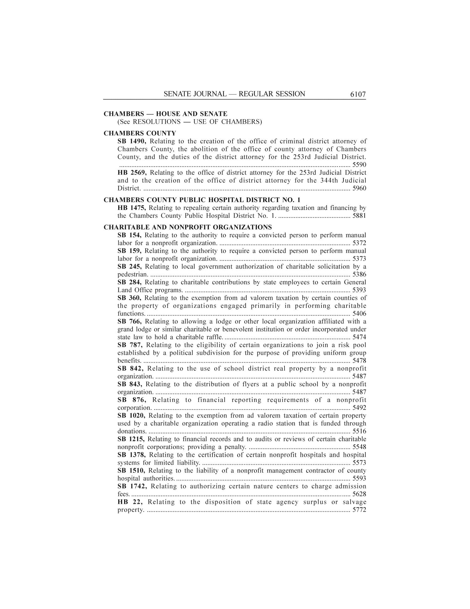Journal of the Senate, Regular Session of the Seventy-Ninth Legislature of the State of Texas, Volume 6
                                                
                                                    6107
                                                
